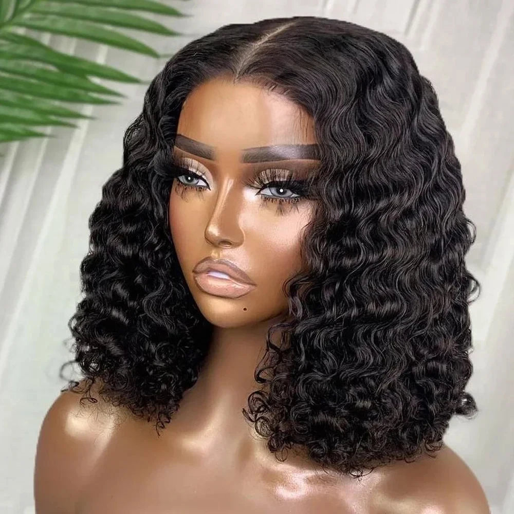 Perruque Bob Bouclée – Water Wave Lace Front HD
