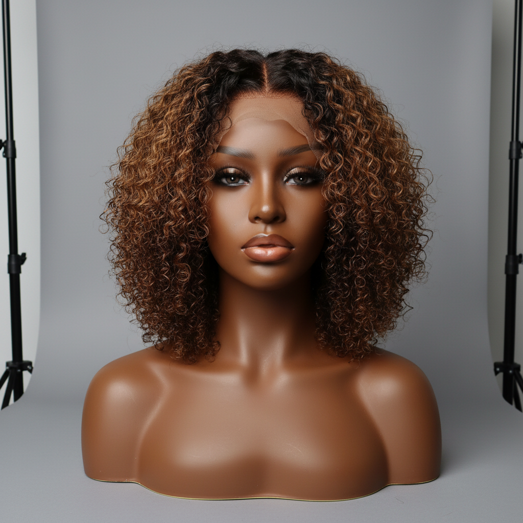 Perruque Bob Bouclée mannequin