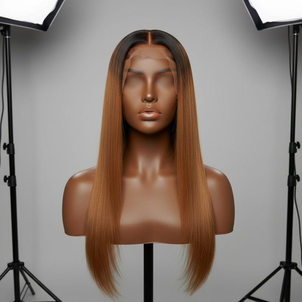 Perruque Miel mannequin peau foncée