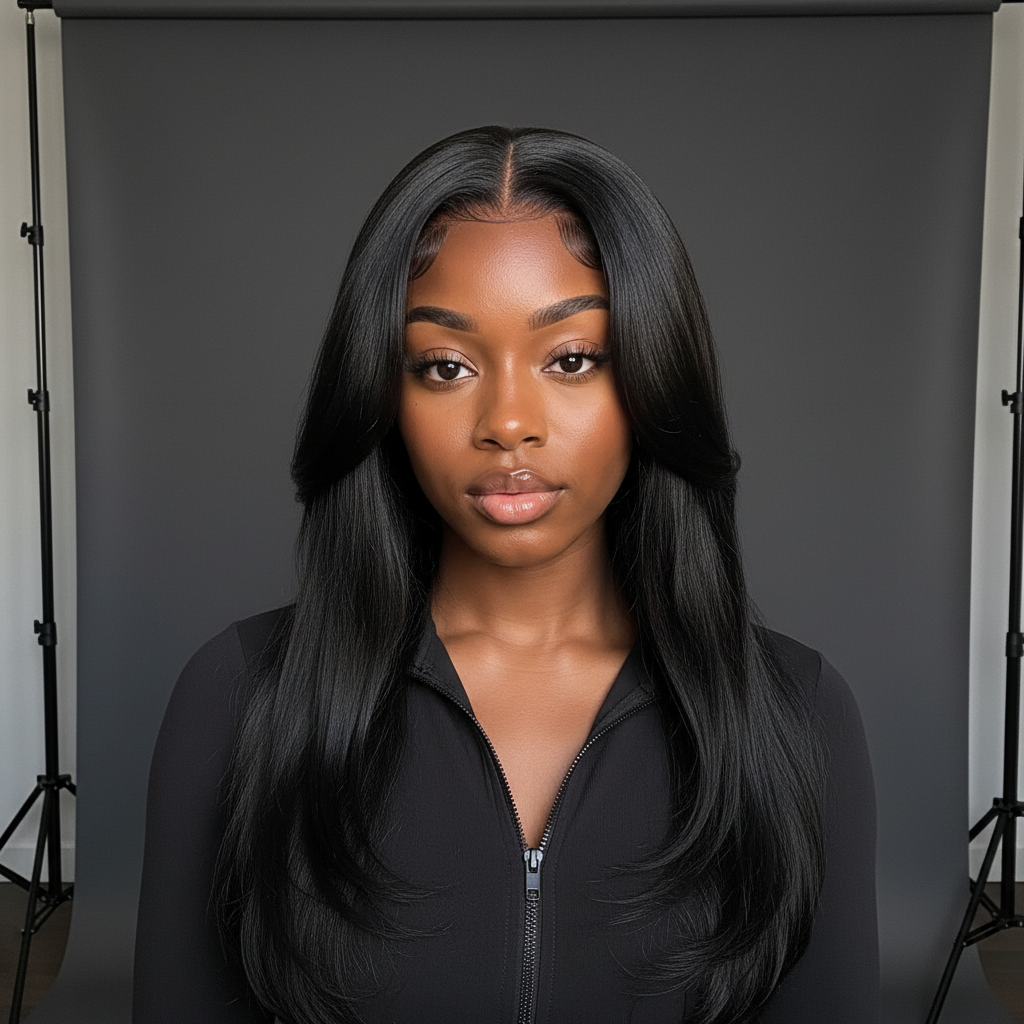 Perruque Noire même visage